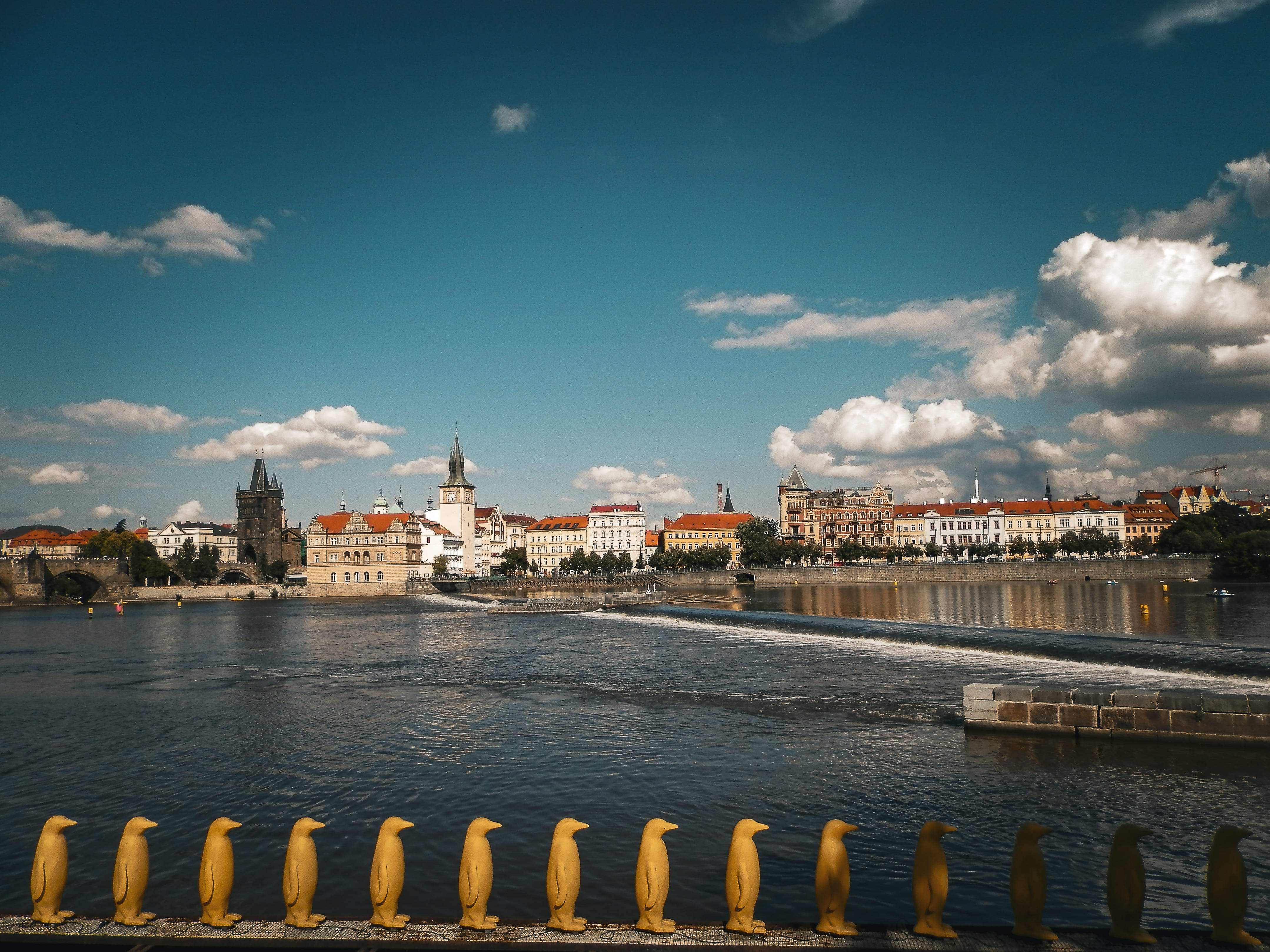 riviere prague vue sur le pont